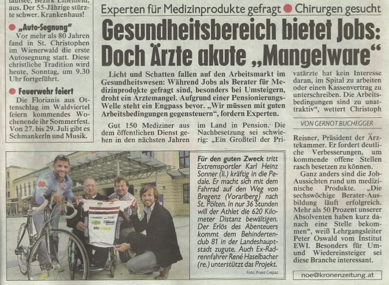 Kronenzeitung Medizinproduktberater EWI