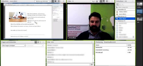 screenshot einer online Trainingssitzung