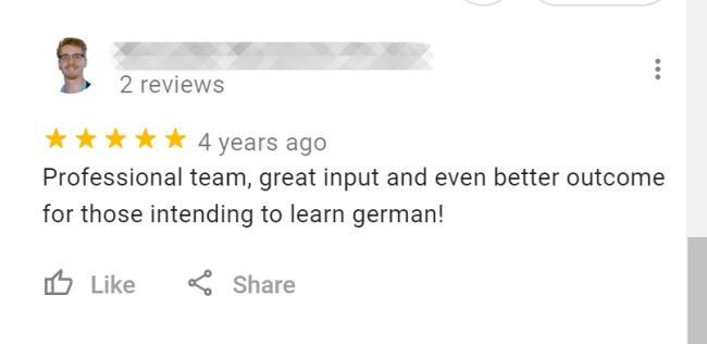 bewertung bei google des Trainerteams